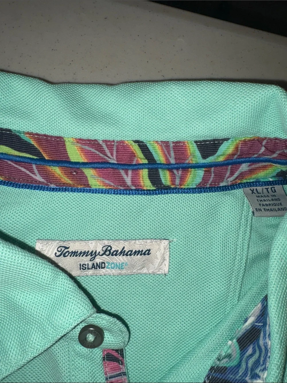 Tommy Bahama Mens X-Large Island Zone Aqua Golf Polo Shirt